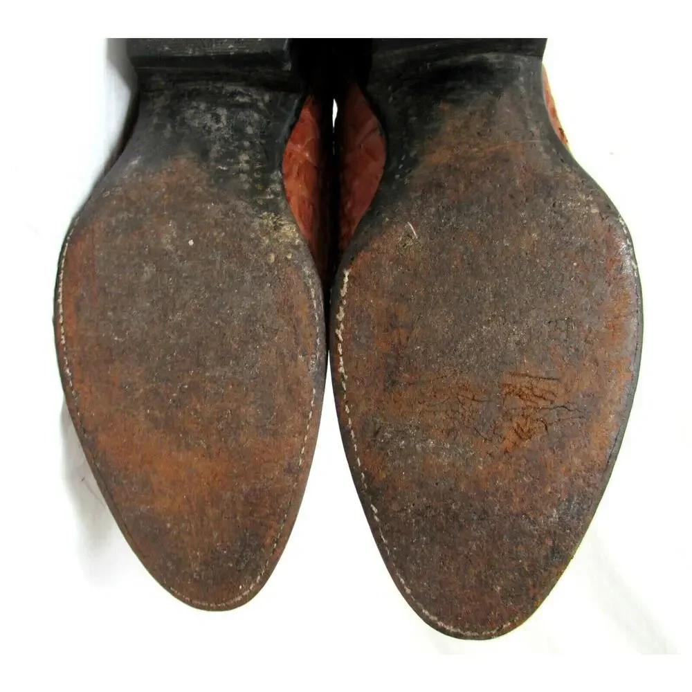 El General Alligator boots men's size 7 brown Brushpopper